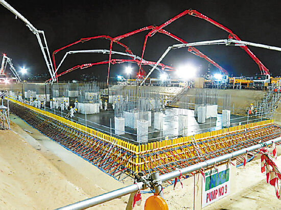 混凝土、一次性澆筑