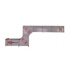 Z型提升機，進料輸送卸料全過程，對物體本身無破損，降低廢品率